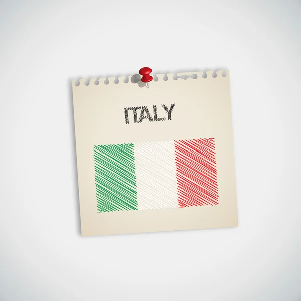 Фарби прапором Італії — стоковий вектор