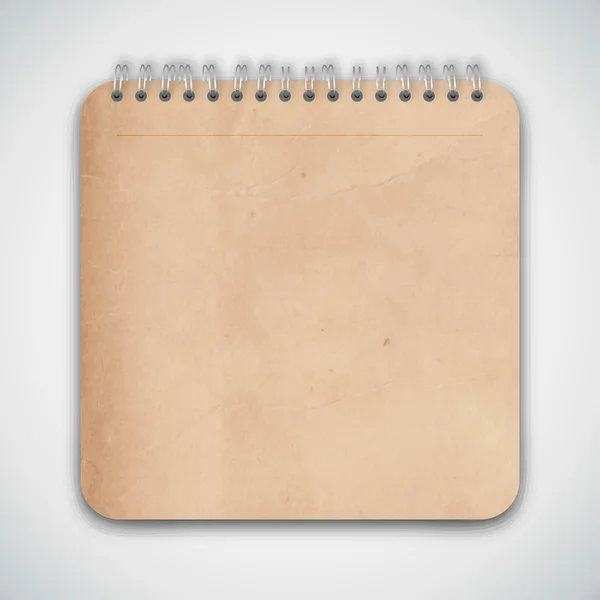 Cuaderno Grunge Antiguo — Vector de stock