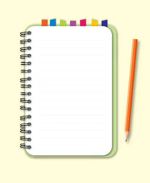 Cuaderno — Vector de stock