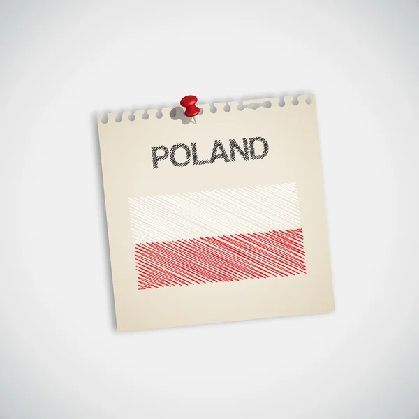 Paint Flag of Poland — Stock Vector