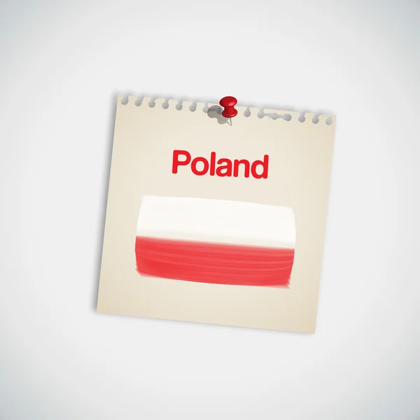 Paint Flag of Poland — Stock Vector