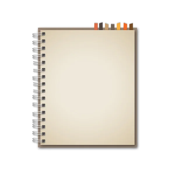 Gamla anteckningsboken papper — Stock vektor