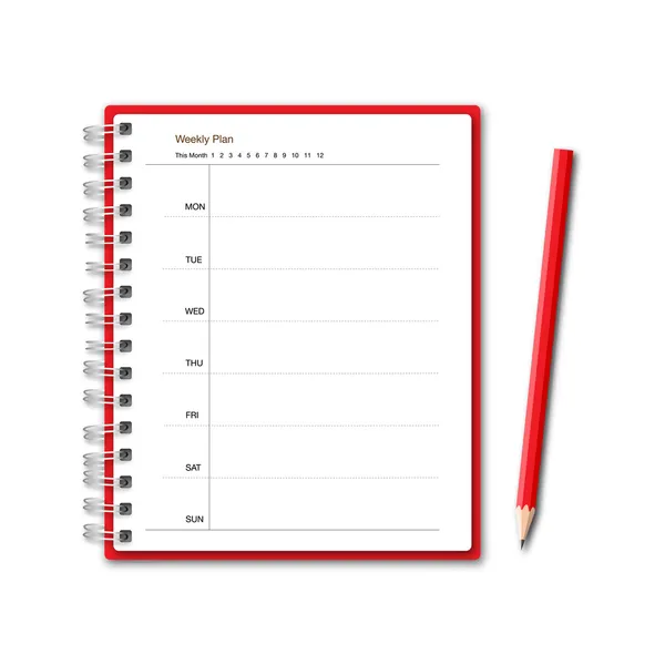 Notebook Planner — Stock Vector