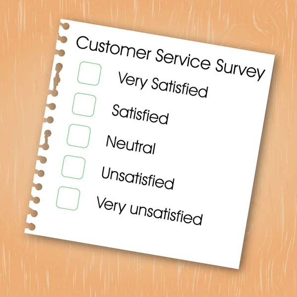 Customer service survey — Stock Vector