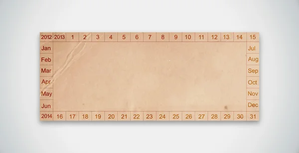 Alter Texturpapier-Kalender — Stockvektor