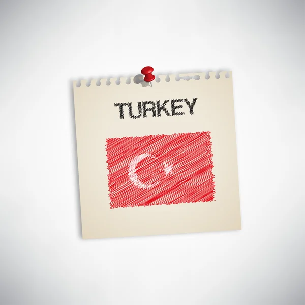 Flagge der Türkei bemalen — Stockvektor