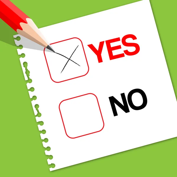 Yes or No Vote Ballot — Stock Vector