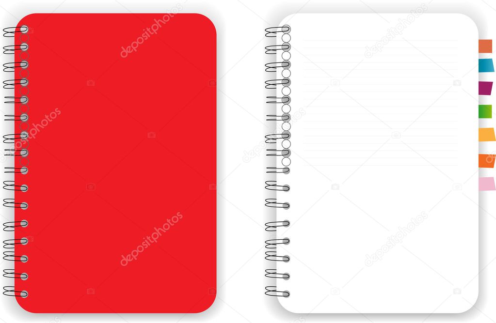 Red notebook reminder
