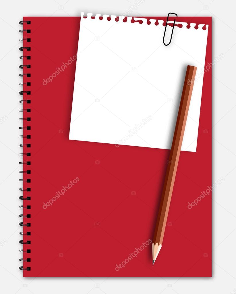 Note paper with pencil