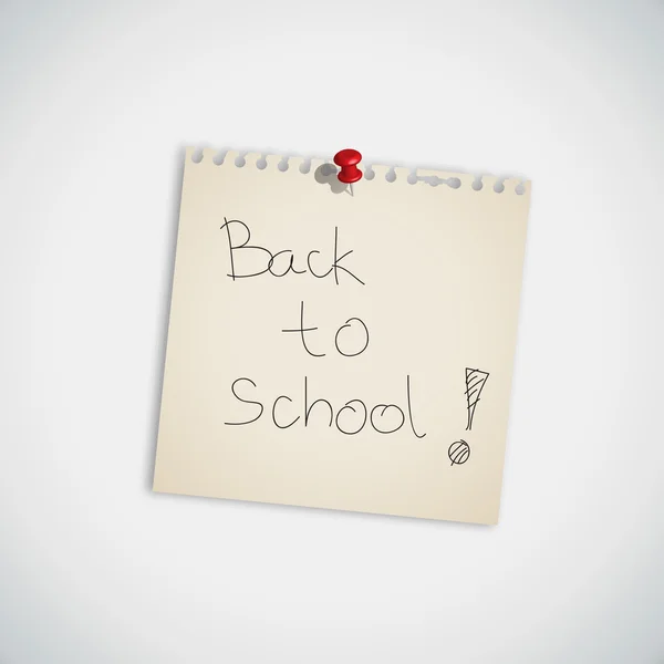 " volver a la escuela "escrito a mano — Vector de stock