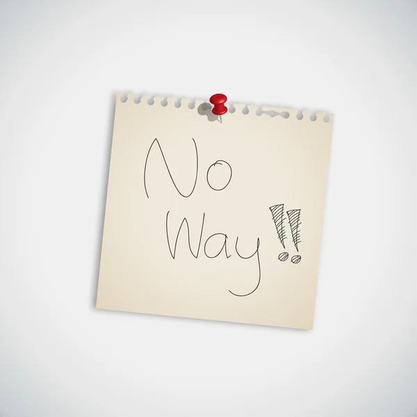 " No Way " handwritten — Stock Vector