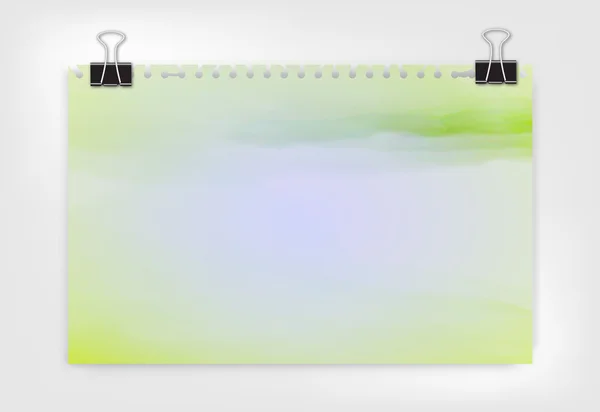 Papel Verde aquarela fundo pintado — Vetor de Stock