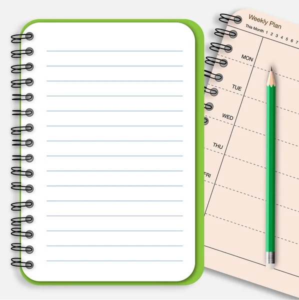 Notebook note paper — Stock Vector