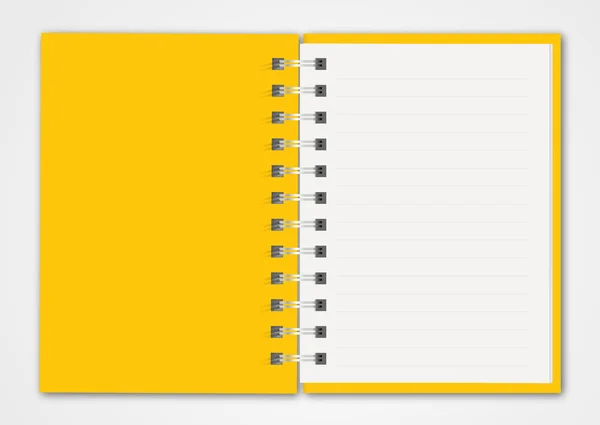 Yellow notebook — Stock Vector