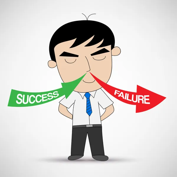 Inspirez le succès et expirez l'échec idée d'entreprise Vecteur En Vente