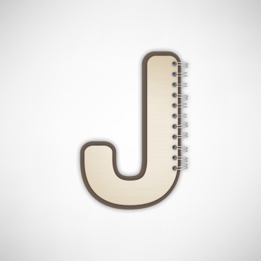 harf j defter vektör