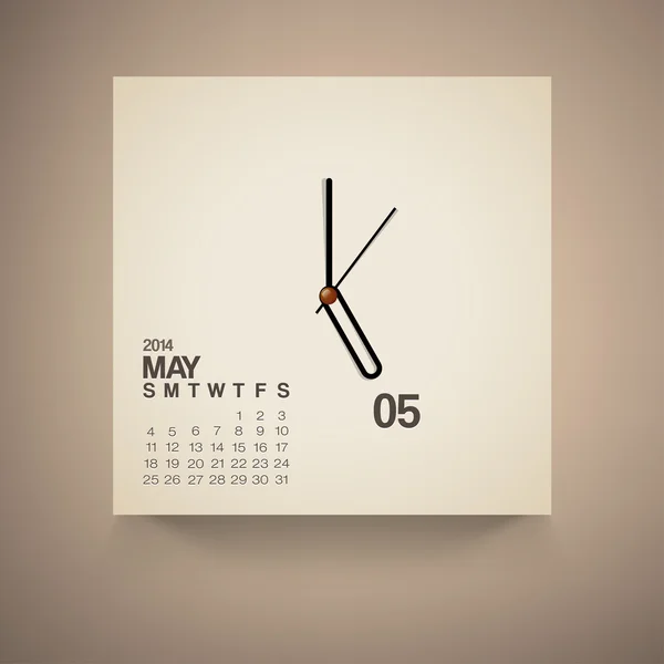 Calendrier 2014 Mai — Image vectorielle