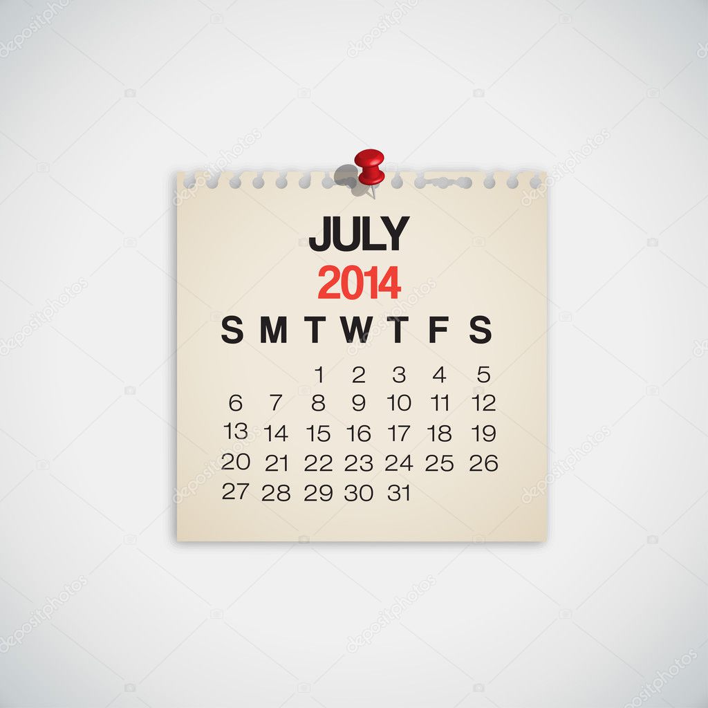 2014 Calendar July