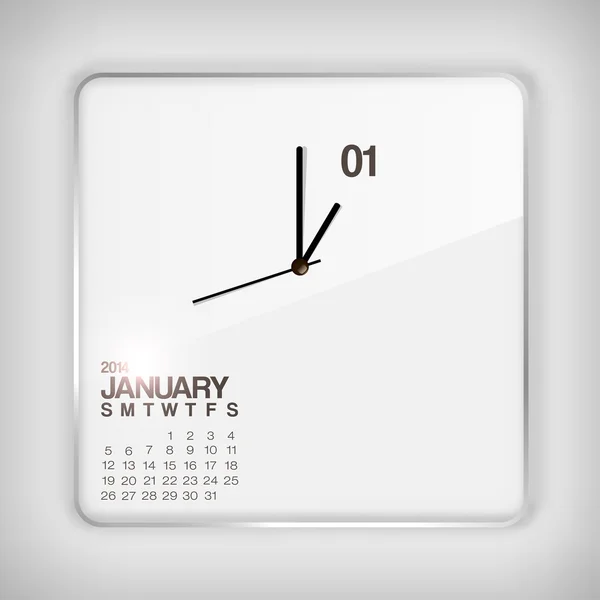 2014 カレンダー 1 月 — ストックベクタ