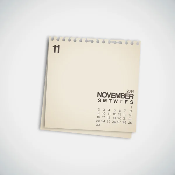 2014 Calendar November — Stock Vector