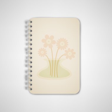 Çiçek deseni ile defter