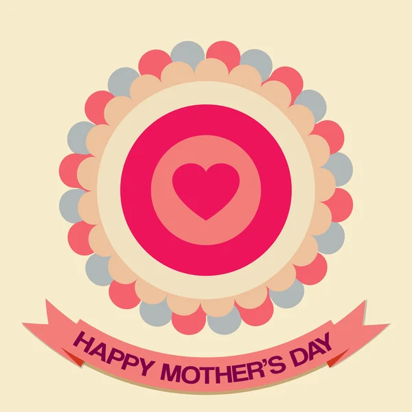 Feliz tarjeta del día de la madre — Vector de stock