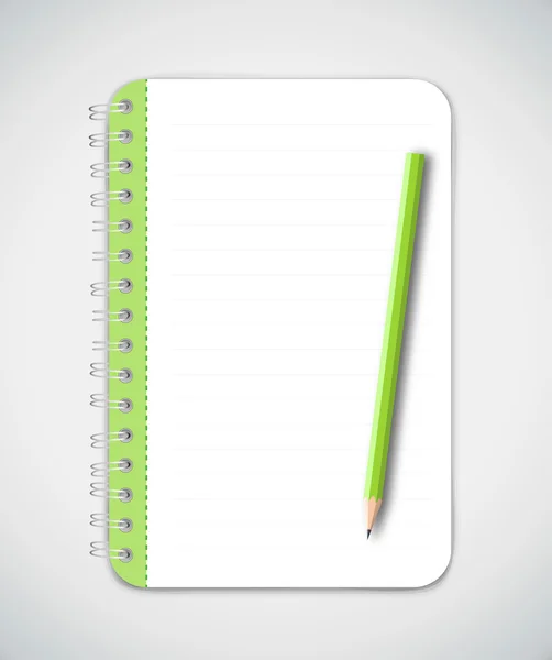 Crayon et cahier — Image vectorielle