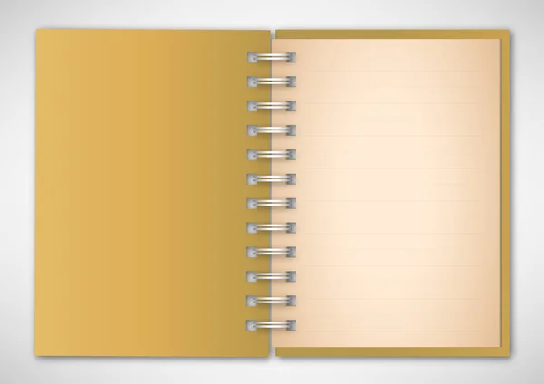 Cuaderno de cubierta amarilla vieja — Archivo Imágenes Vectoriales