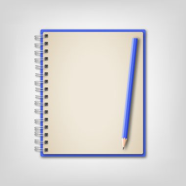 gerçekçi bir defter ve kalem