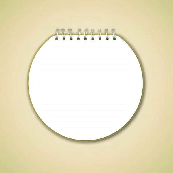 Notebook kruh — Stockový vektor