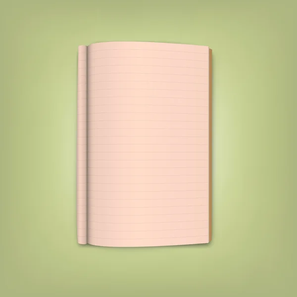 Cuaderno viejo marrón — Vector de stock