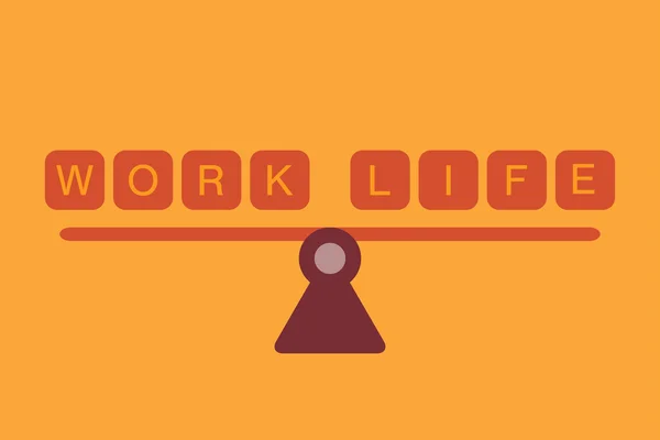 Escala de equilibrio entre trabajo y vida — Archivo Imágenes Vectoriales