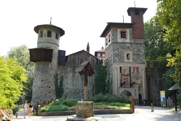 Torino Italia Agosto 2021 Borgo Medievale Borgo Fortezza Medievale All — Foto Stock