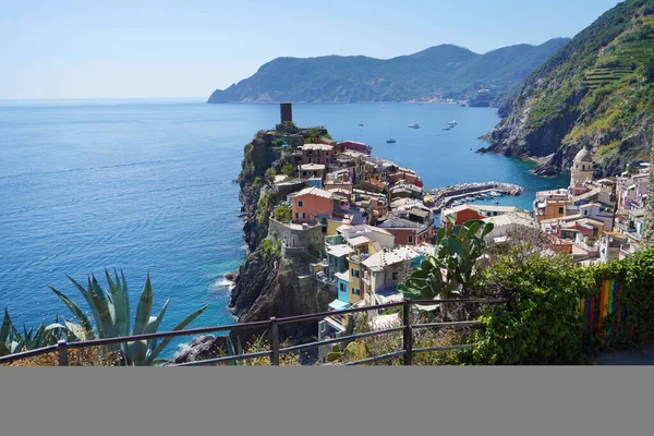Vernazza Χωριό Από Την Άποψη Στο Cinque Terre Εθνικό Πάρκο — Φωτογραφία Αρχείου