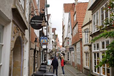 BREMEN, GERMANY - JULY, 7 2022: Schnoor old neighborhood in Bremen, Germany