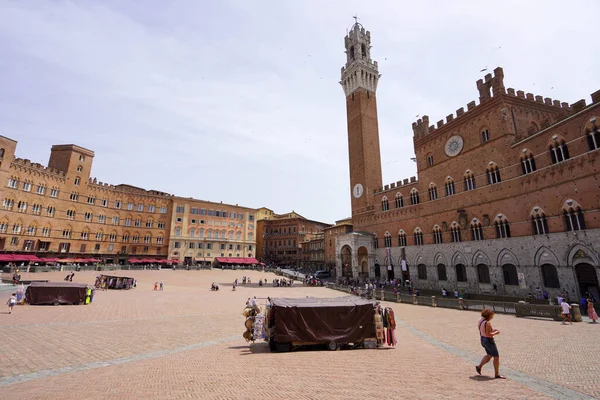 Siena Itália Junho 2022 Praça Piazza Del Campo Principal Espaço — Fotografia de Stock