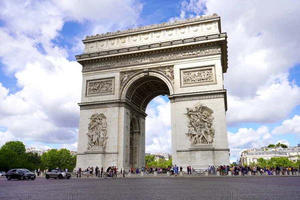 Париж Франция Июня 2022 Года Триумфальная Арка Этуаля Один Самых — стоковое фото