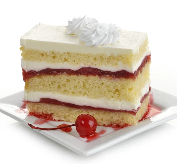 Strawberry Cake Slice — Stock Photo, Image