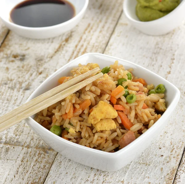 Rice With Chicken And Vegetables — Stock Photo, Image