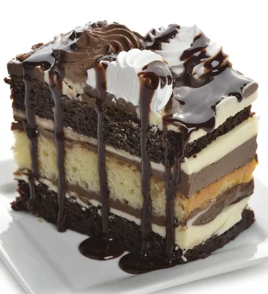 Choklad layer cake — Stockfoto