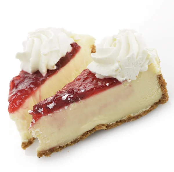 Cherry And Strawberry Cheesecake — Stock Photo, Image