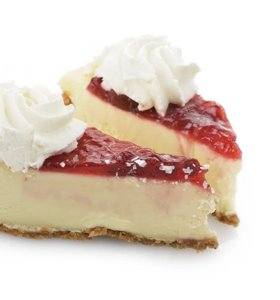 Cherry And Strawberry Cheesecake — Stock Photo, Image