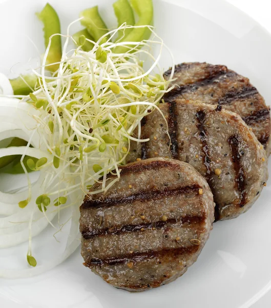 Gegrilde hamburgers — Stockfoto