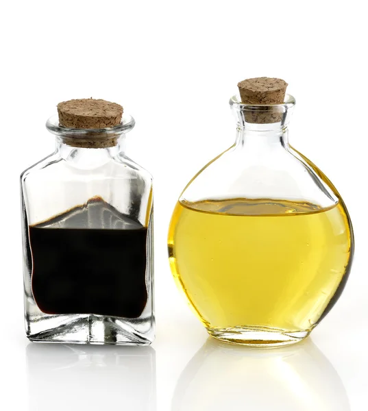 Aceite de cocina y vinagre — Foto de Stock