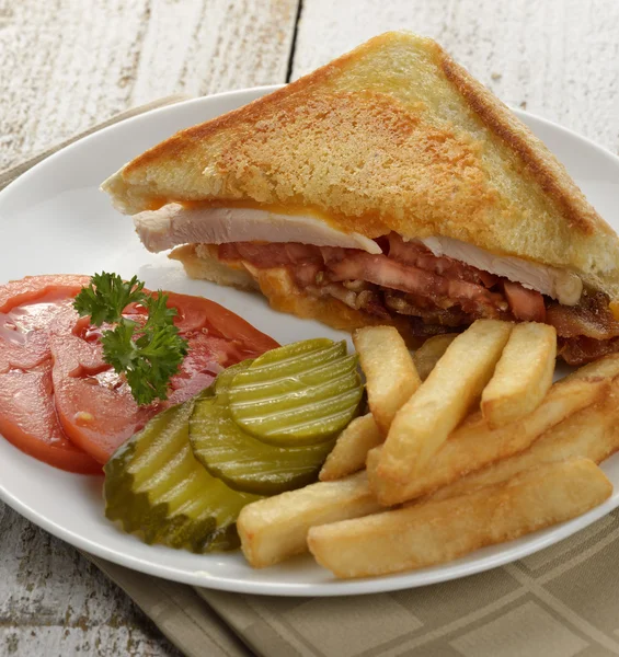 Ham Or Turkey Sandwich — Stock Photo, Image