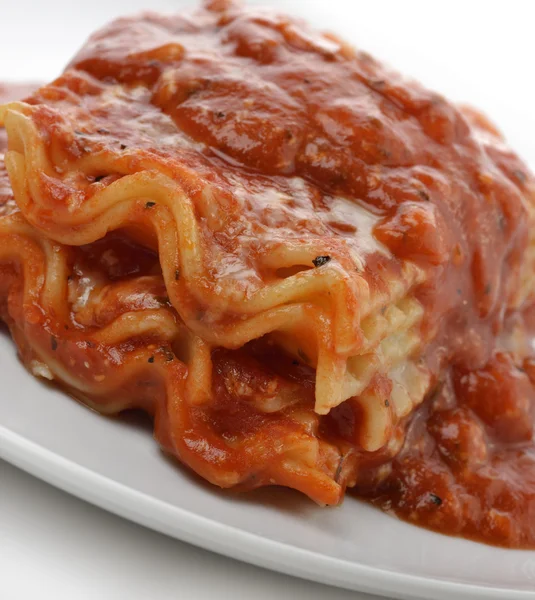 Lasagne med sås — Stockfoto