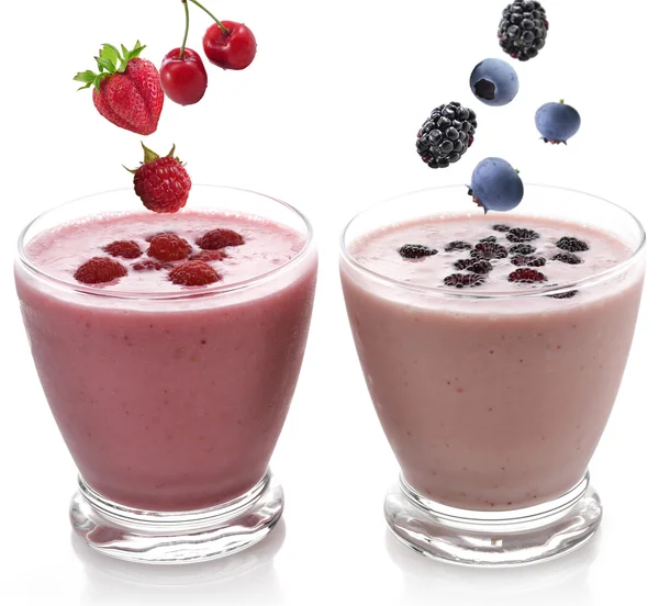 Smoothie aux framboises et aux mûres — Photo