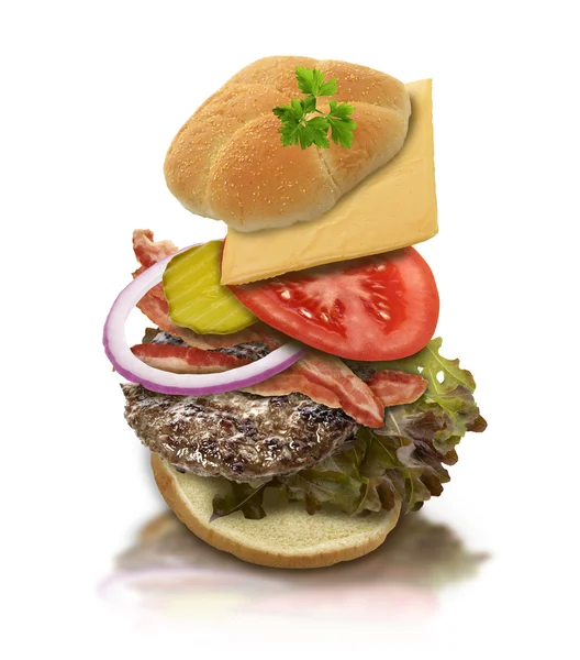 Ingredientes de hambúrguer — Fotografia de Stock