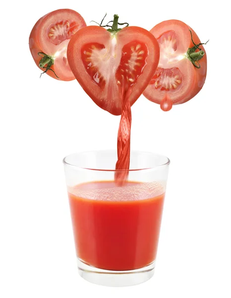 Tomaten und Tomatensaft — Stockfoto