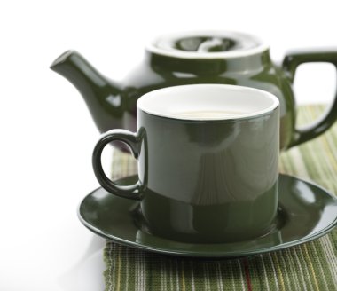 yeşil çay pot ve Kupası
